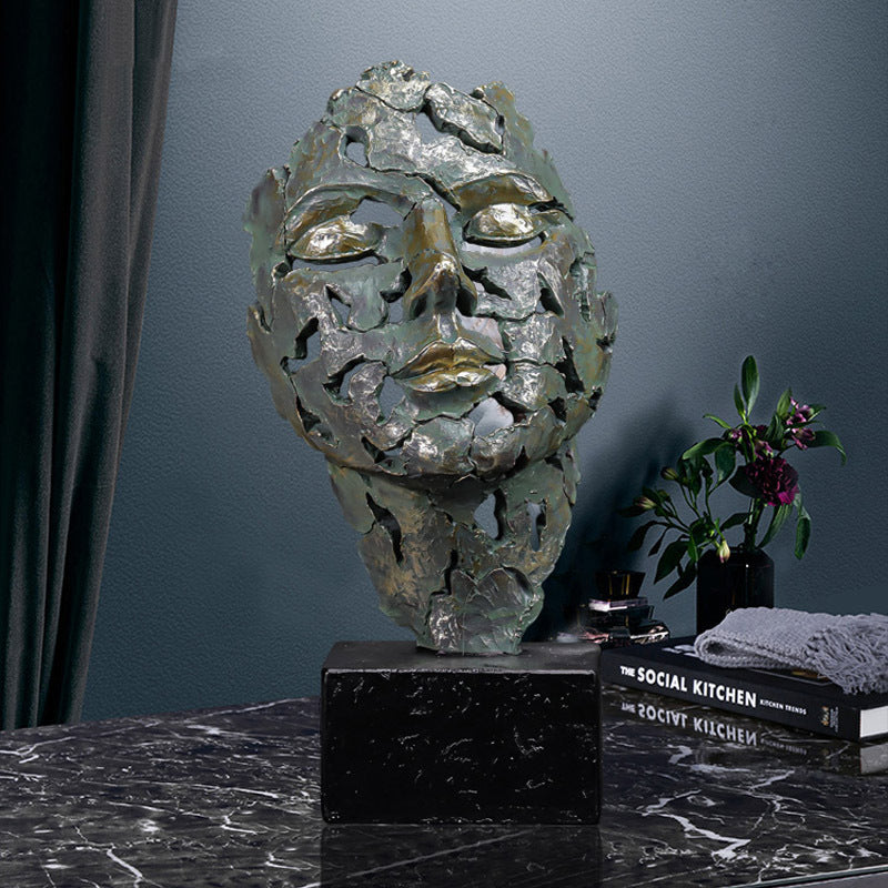 European Retro Abstract Contemplation Face Mask Ornament