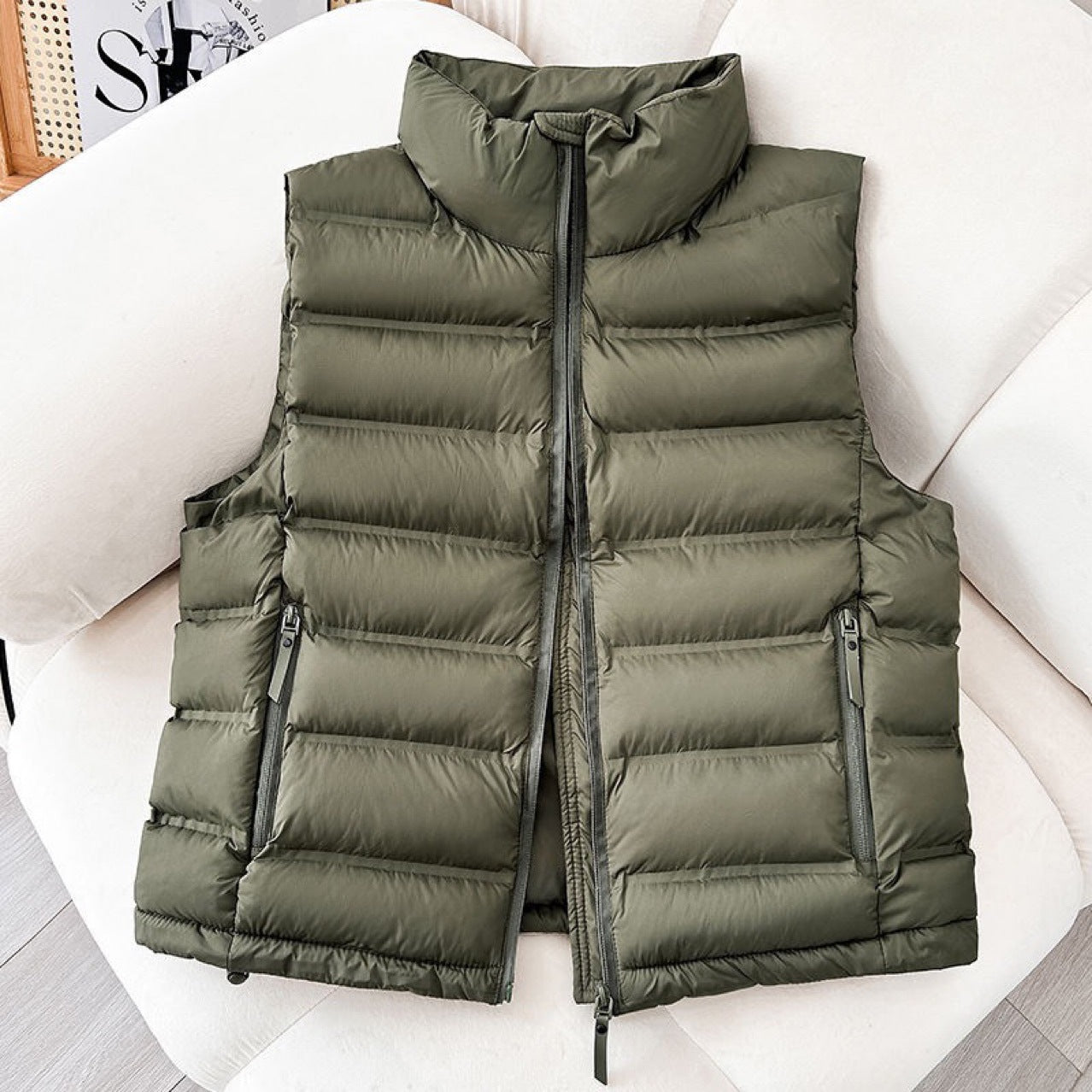 Down Cotton Lightweight Short Vest Autumn And Winter