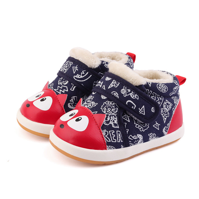 Baby cotton shoes color matching baby soft sole