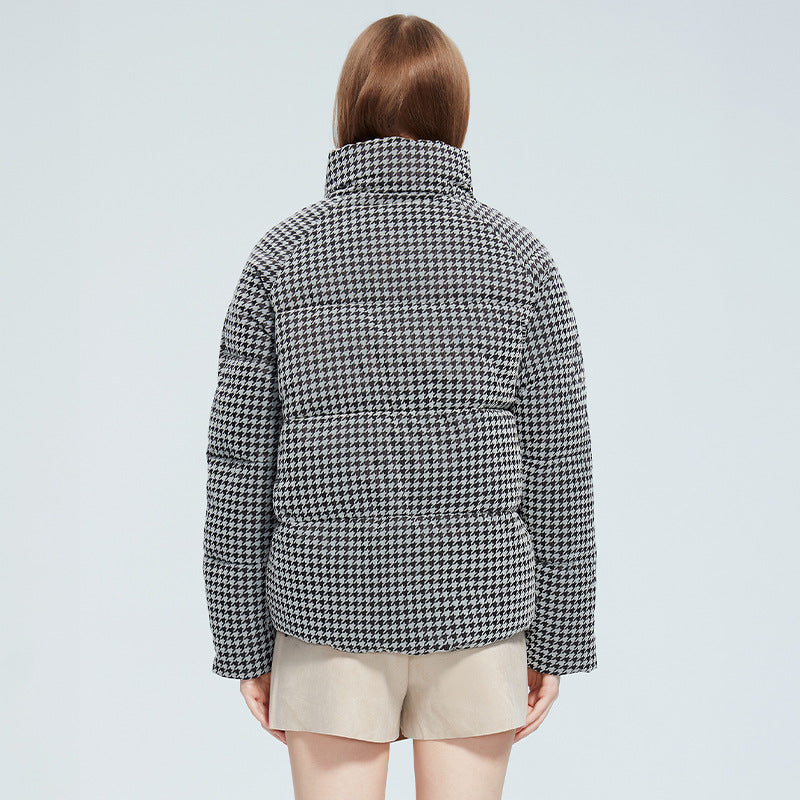 Fashion Zipper Women's Short Cotton Coat