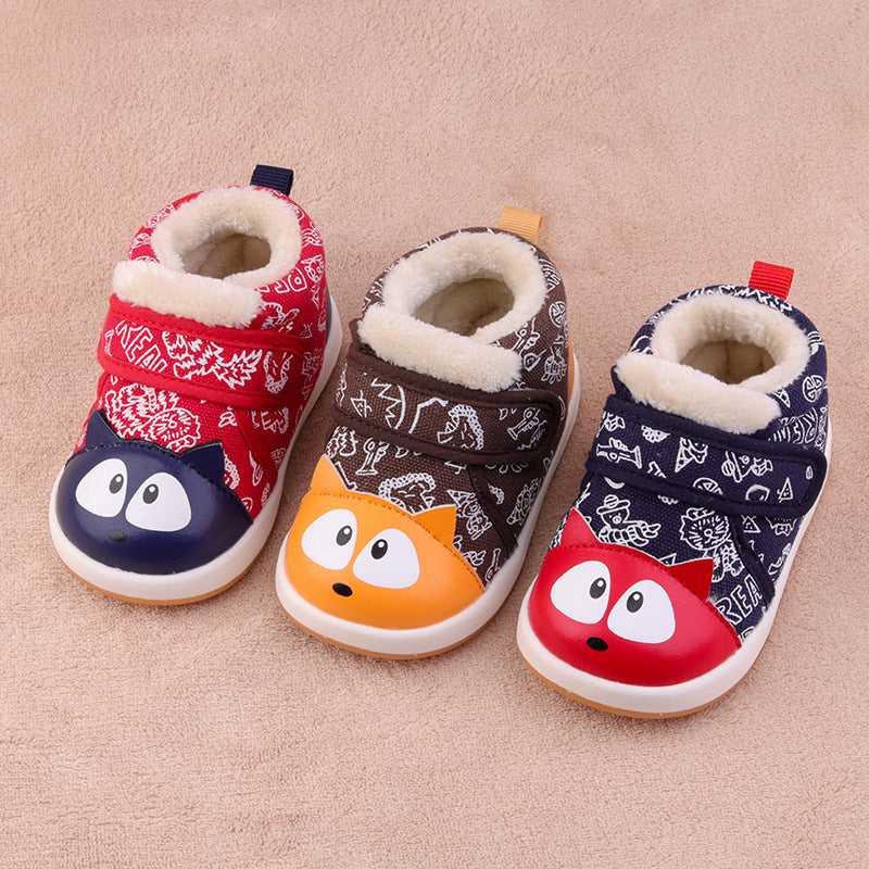 Baby cotton shoes color matching baby soft sole
