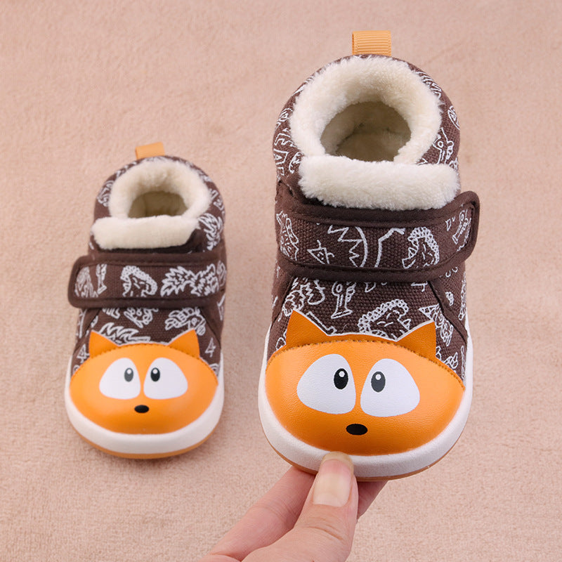 Baby cotton shoes color matching baby soft sole