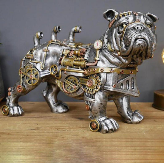 Mechanical Punk Dog Resin Crafts Decorative Ornaments