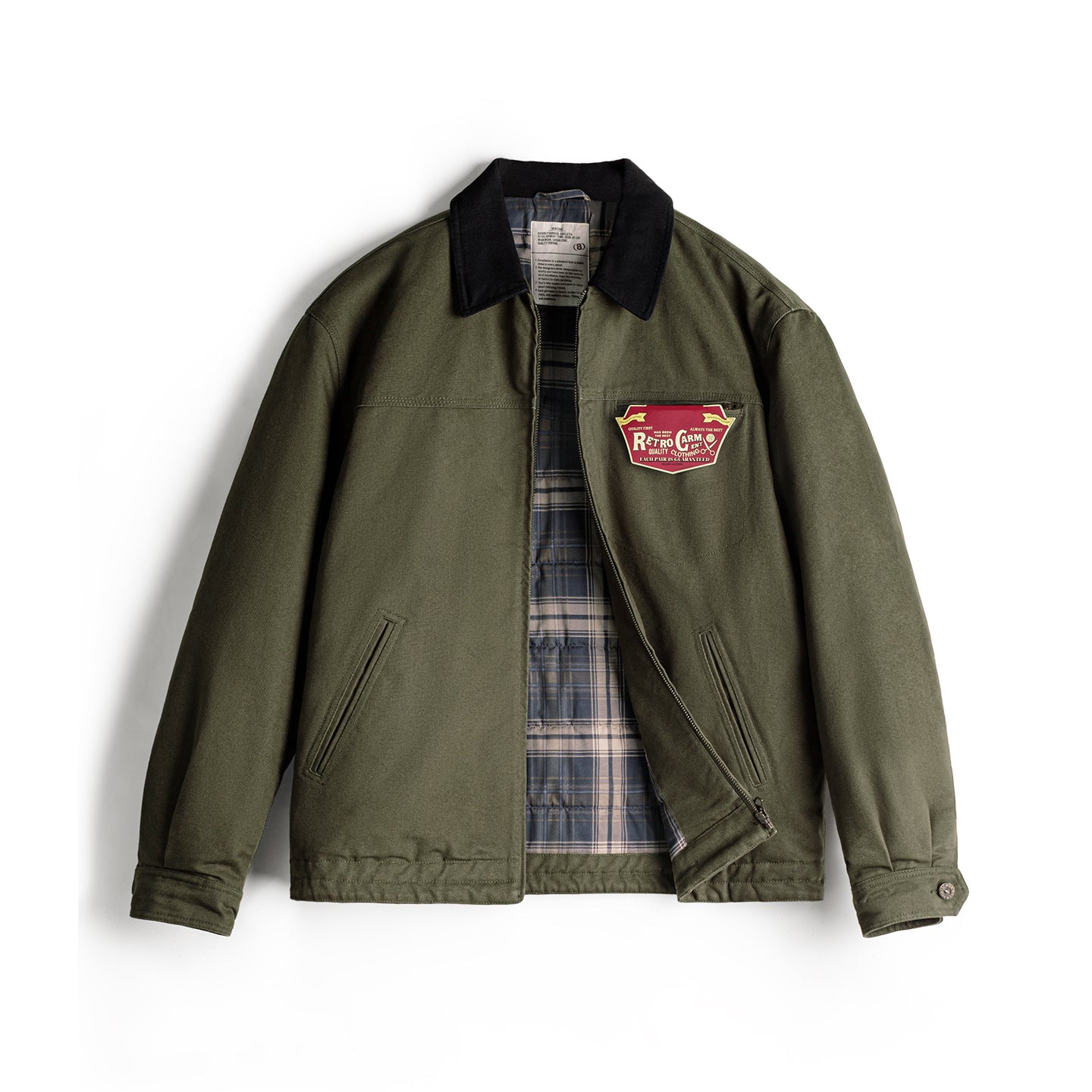 Vintage Cotton-padded Lapel Padded Jacket