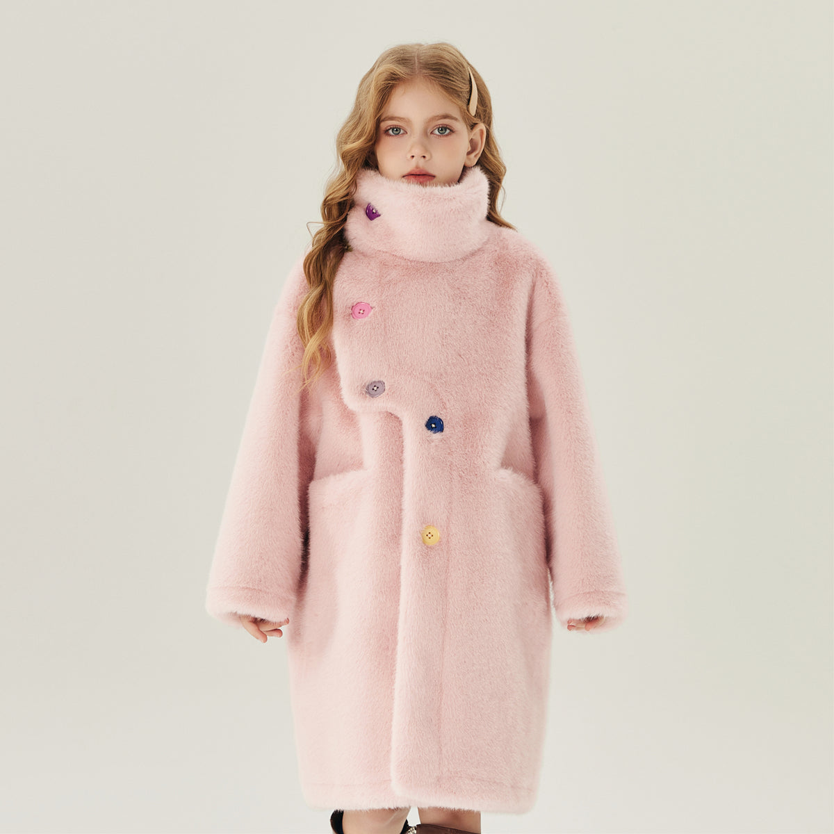 Autumn And Winter New Girl Artificial Mink Hair Little Girl