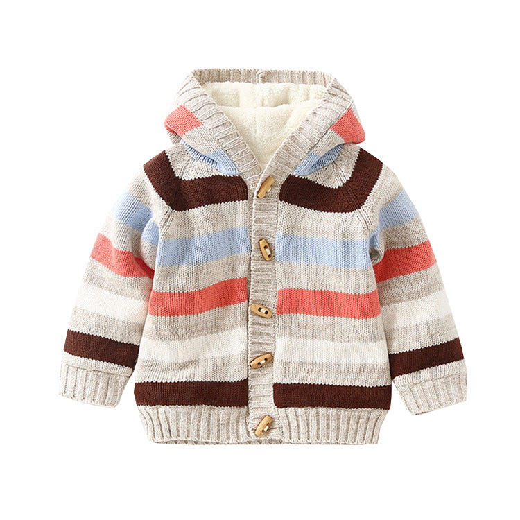 Fleece Thick Children's Cotton Sweater Jacket