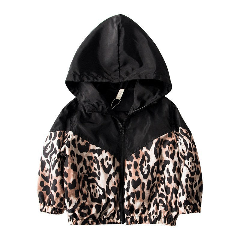 Children's Leopard Print Jacket Trench Coat