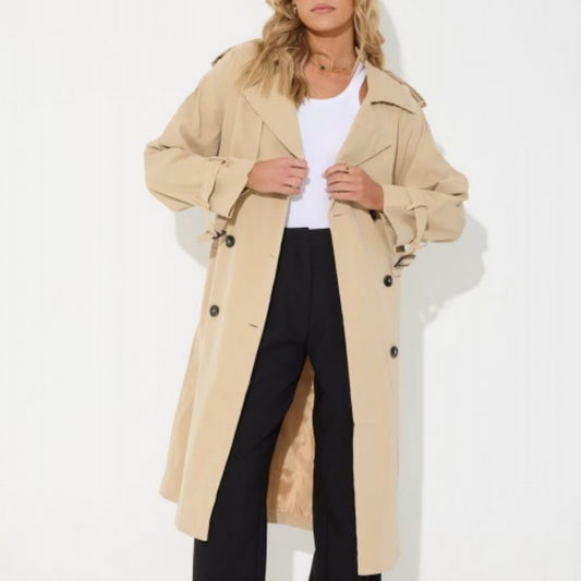 Women’s Stylish Long Trench Jacket
