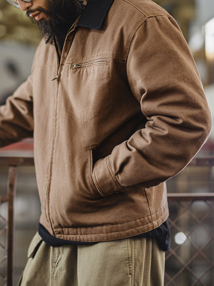 Vintage Cotton-padded Lapel Padded Jacket