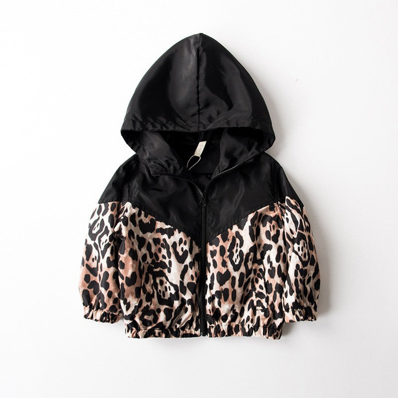 Children's Leopard Print Jacket Trench Coat