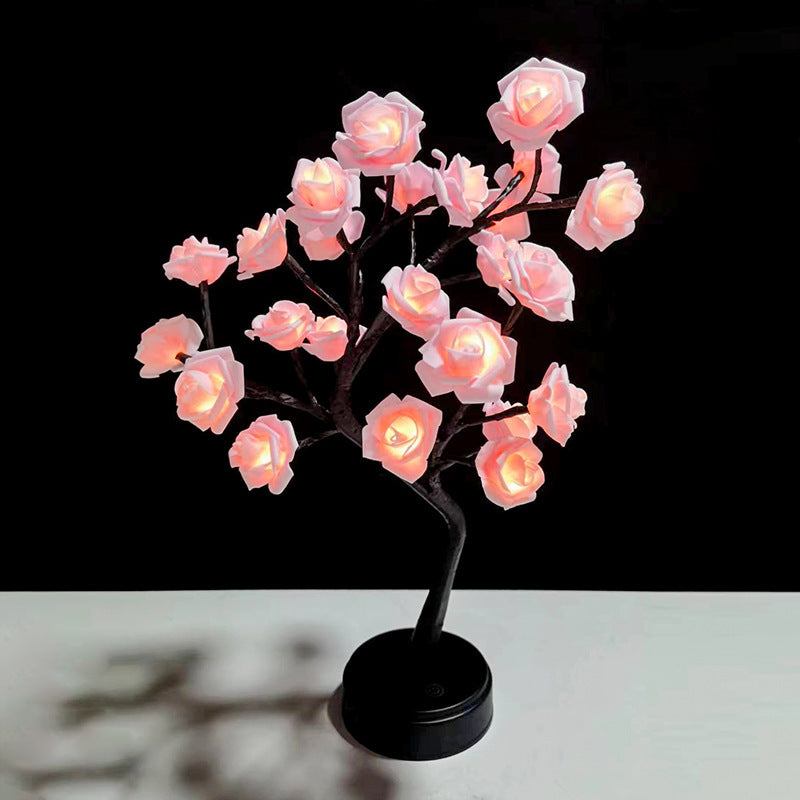 New LED Rose Tree Lamp Touch Screen Small Desk Lamp