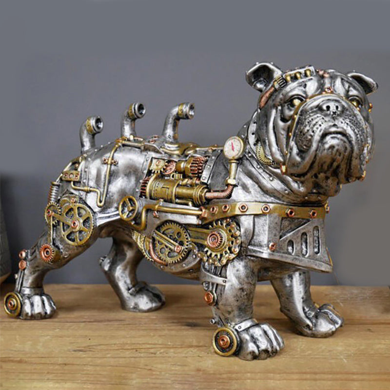 Mechanical Punk Dog Resin Crafts Decorative Ornaments