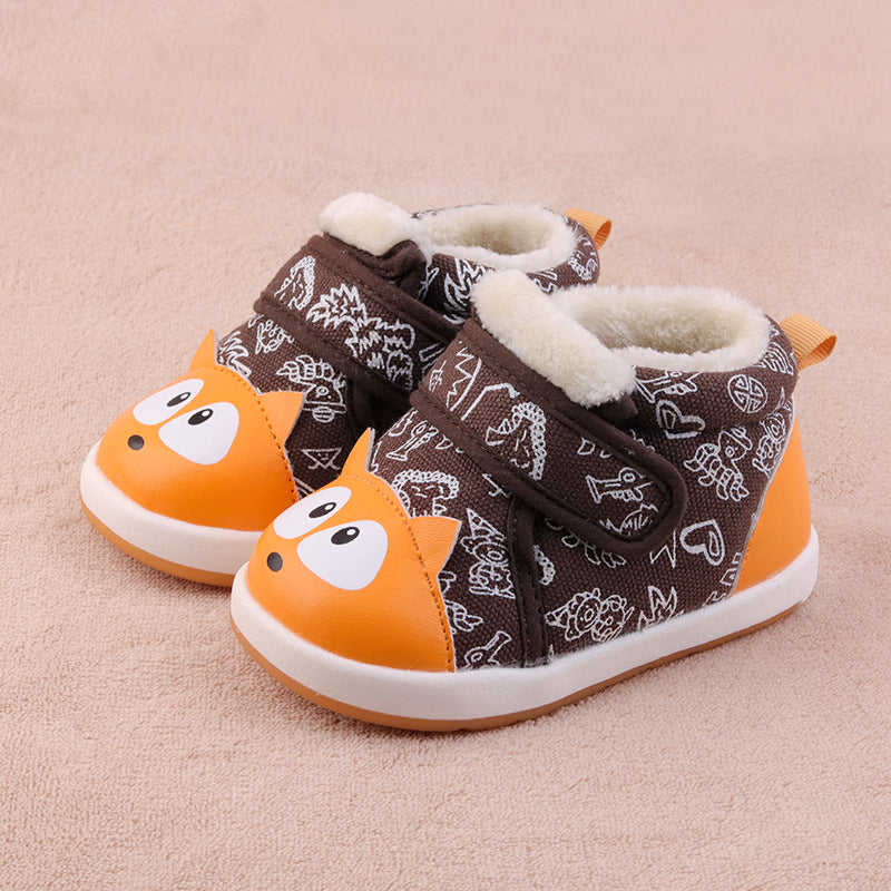 Baby cotton shoes color matching baby soft sole
