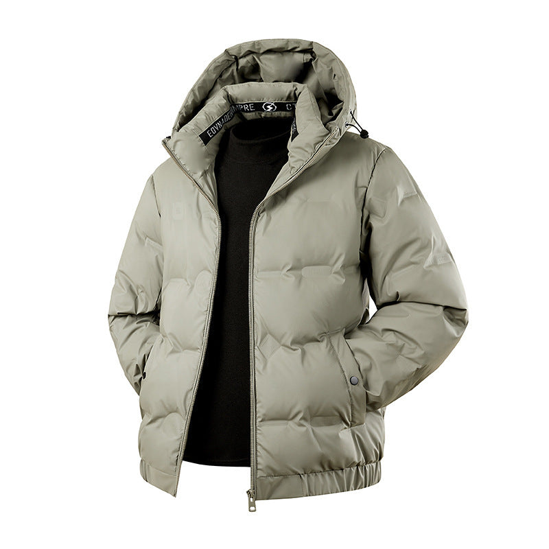 FrostFlex Men’s Hooded Down Jacket – Winter Casual Wear