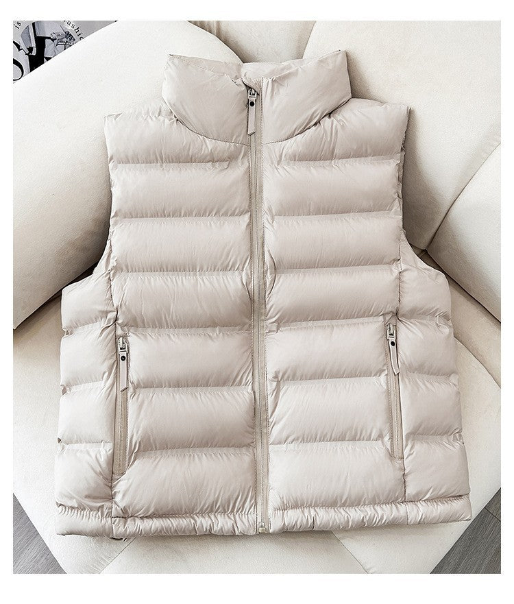 Down Cotton Lightweight Short Vest Autumn And Winter