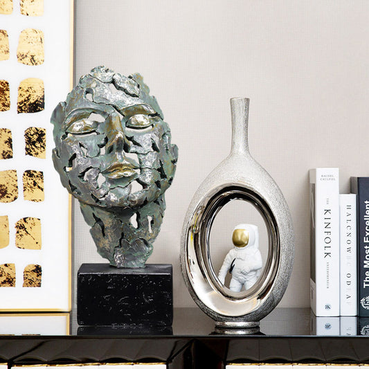 European Retro Abstract Contemplation Face Mask Ornament