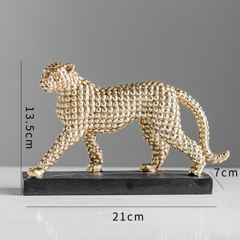 Leopard Simulation Animal Resin Craft Ornament