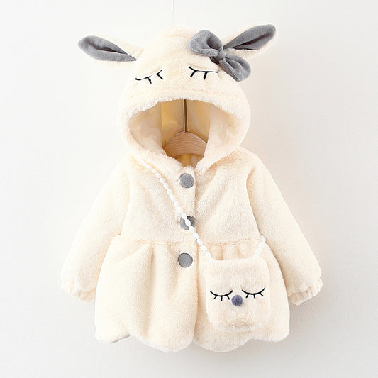 Children Furry Coat Cotton-padded Coat