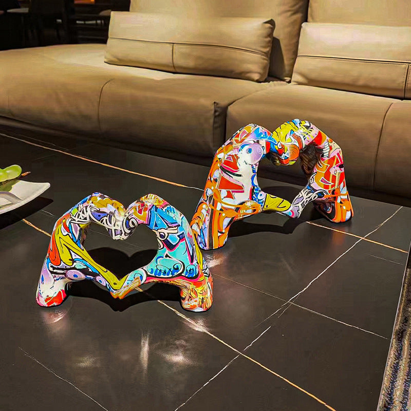 Graffiti Love Gesture Decoration Home Living Room Office