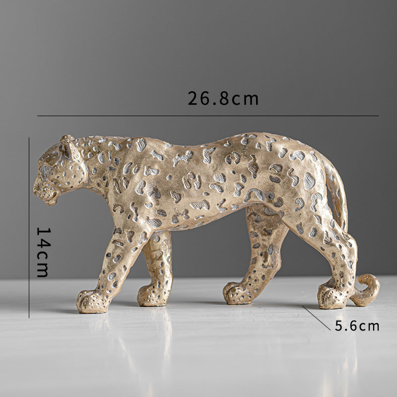 Leopard Simulation Animal Resin Craft Ornament