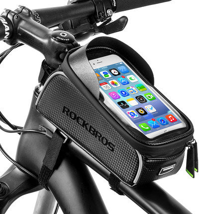 Touchscreen Waterproof Bicycle Frame Bag – Reflective, Top Tube Phone Case for Cycling Accessories