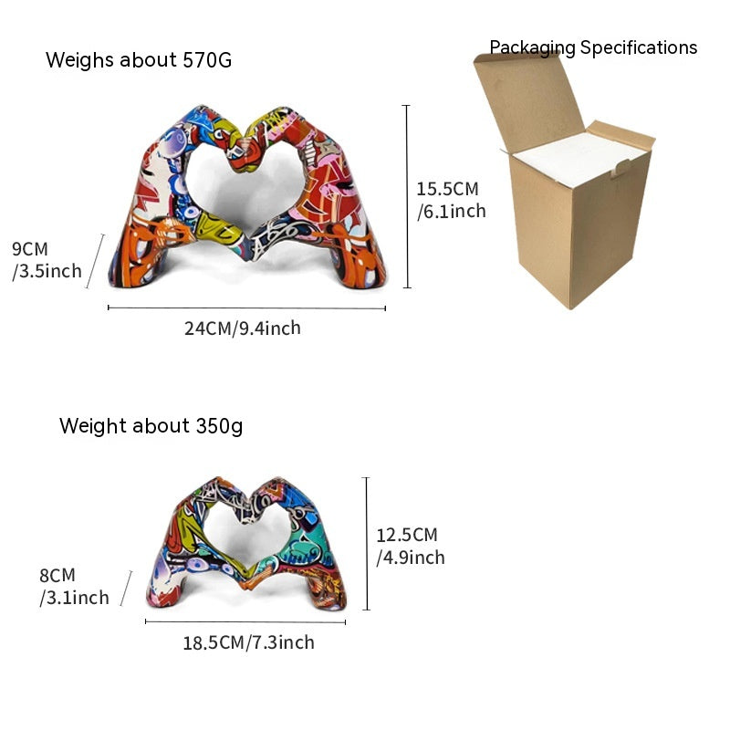 Graffiti Love Gesture Decoration Home Living Room Office