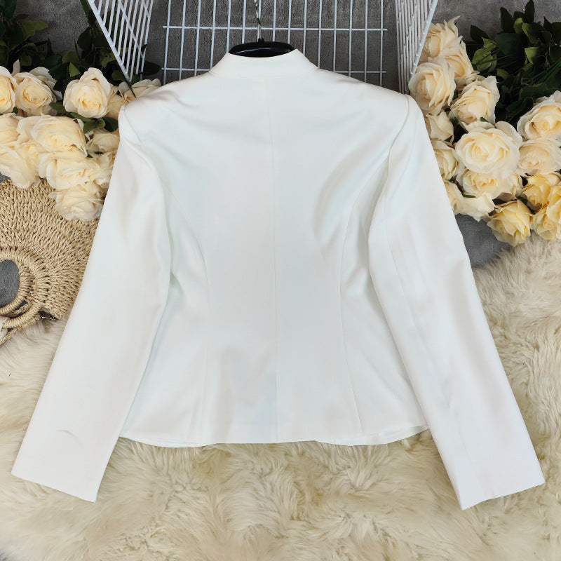 Women's Solid Color Loose Professional Small Suit Coat