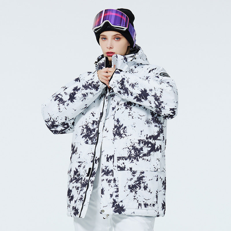 New Unisex Workwear-style Water-repellent Warm Thickened Ski Jacket