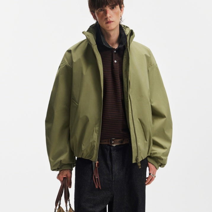 Retro-Inspired Stand Collar Cotton-Padded Jacket – Winter Wear