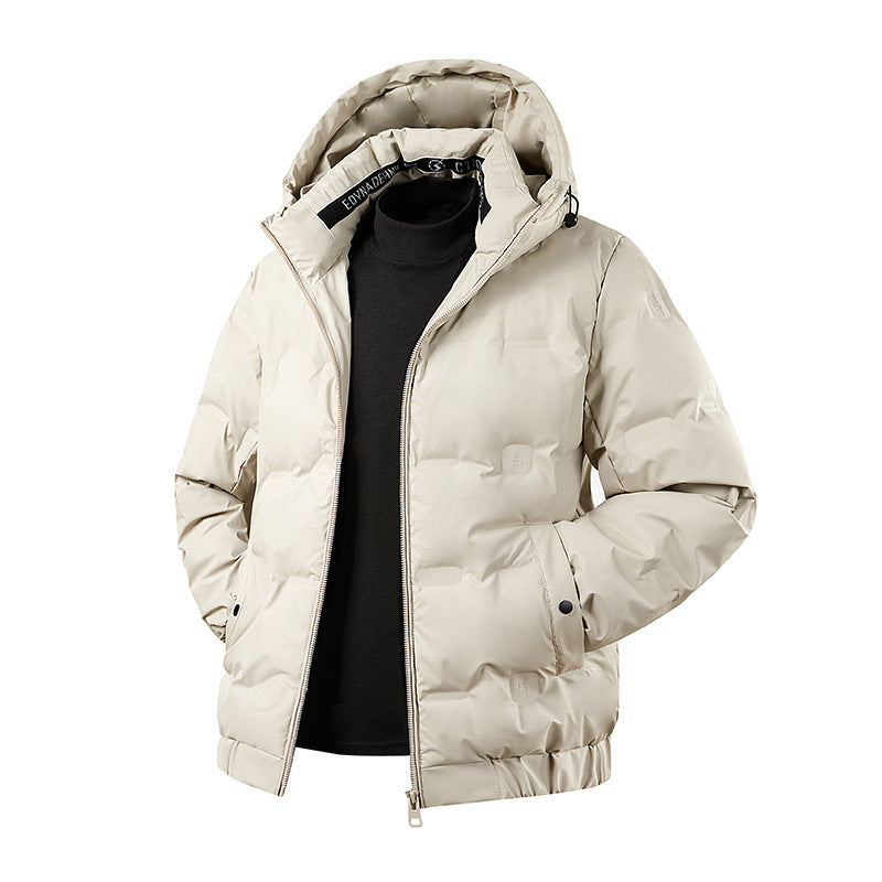 FrostFlex Men’s Hooded Down Jacket – Winter Casual Wear