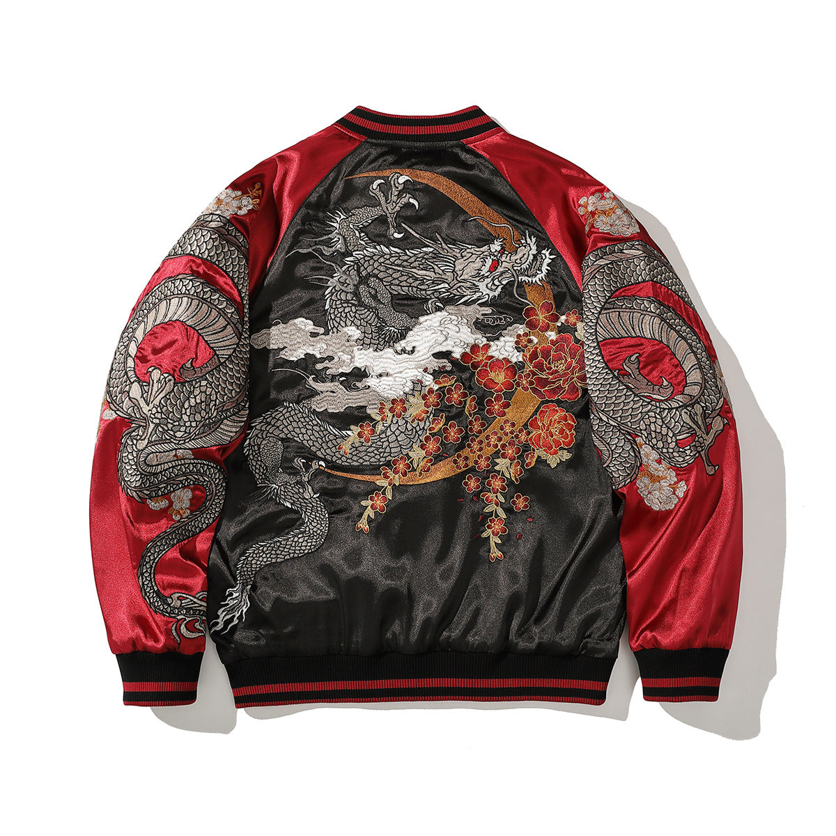 Men’s Traditional-Inspired Embroidered Polyester Jacket