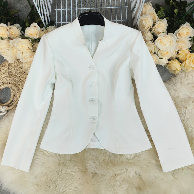 Women's Solid Color Loose Professional Small Suit Coat