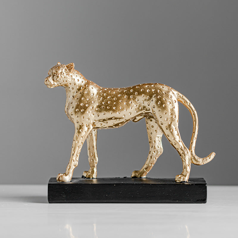 Leopard Simulation Animal Resin Craft Ornament