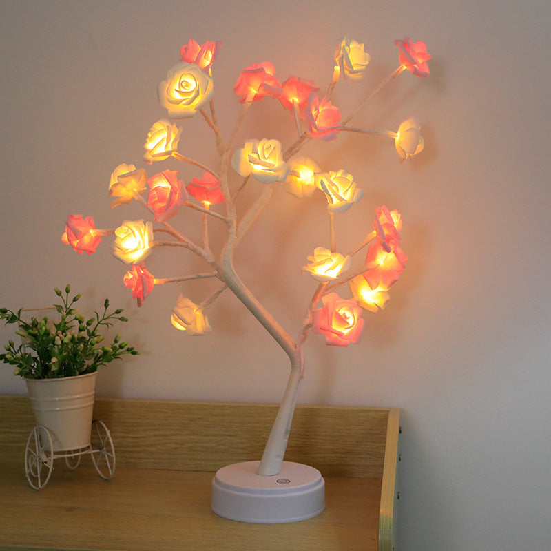 New LED Rose Tree Lamp Touch Screen Small Desk Lamp