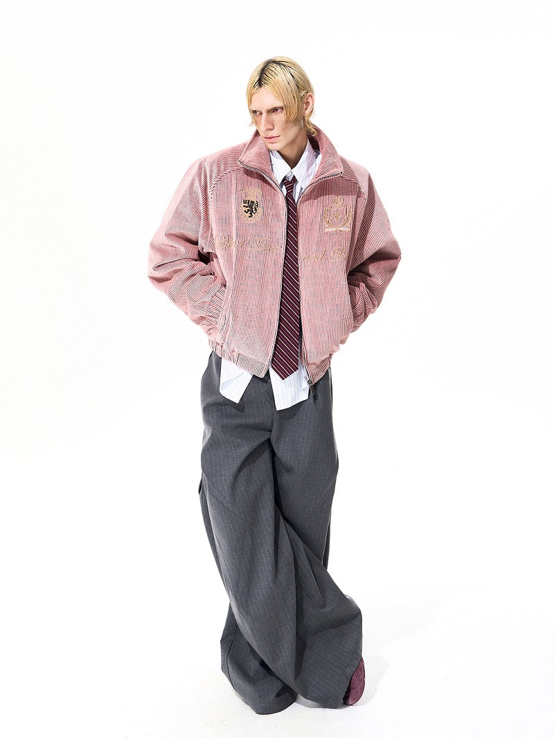 Urban Prestige Embroidered Stand-Collar Jacket