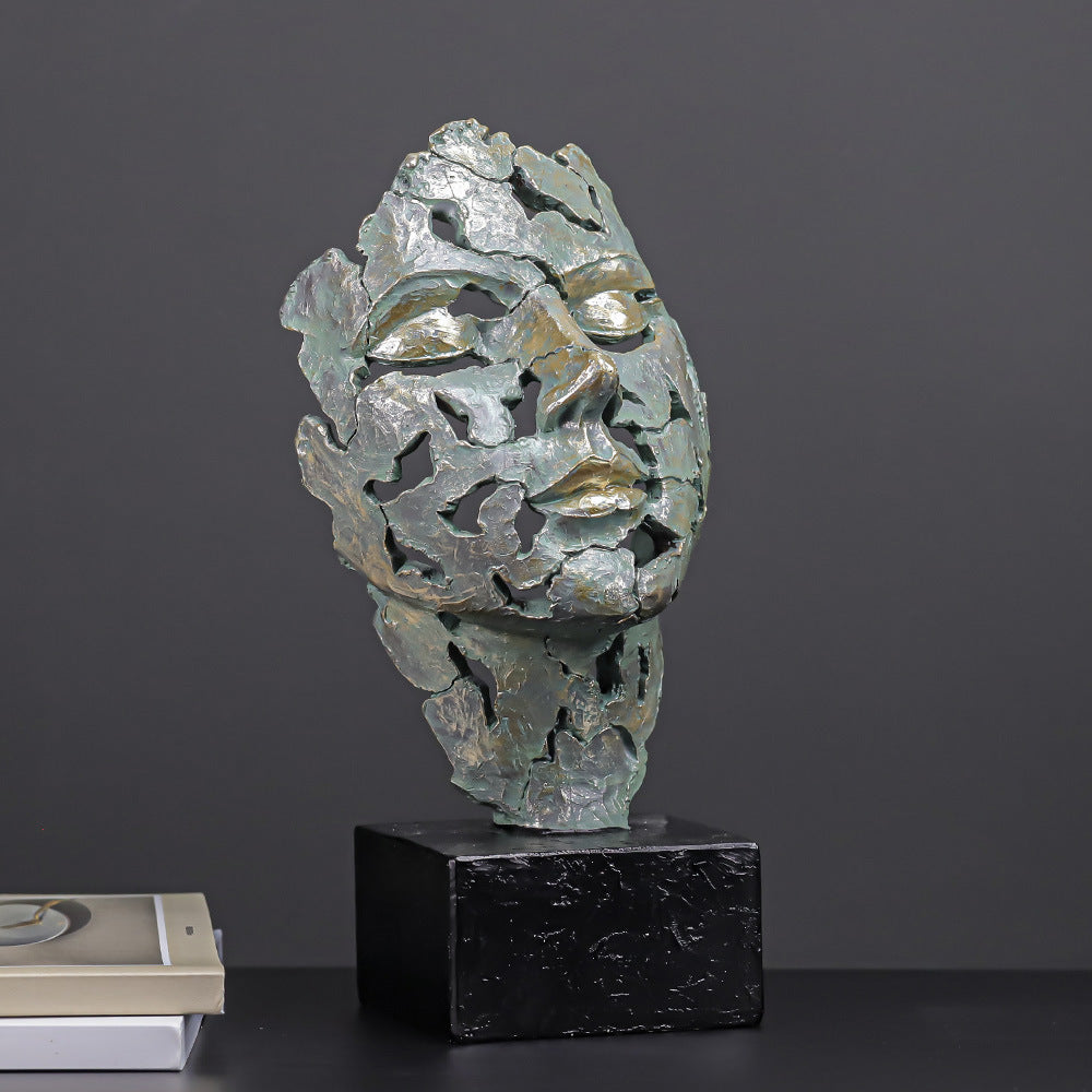 European Retro Abstract Contemplation Face Mask Ornament