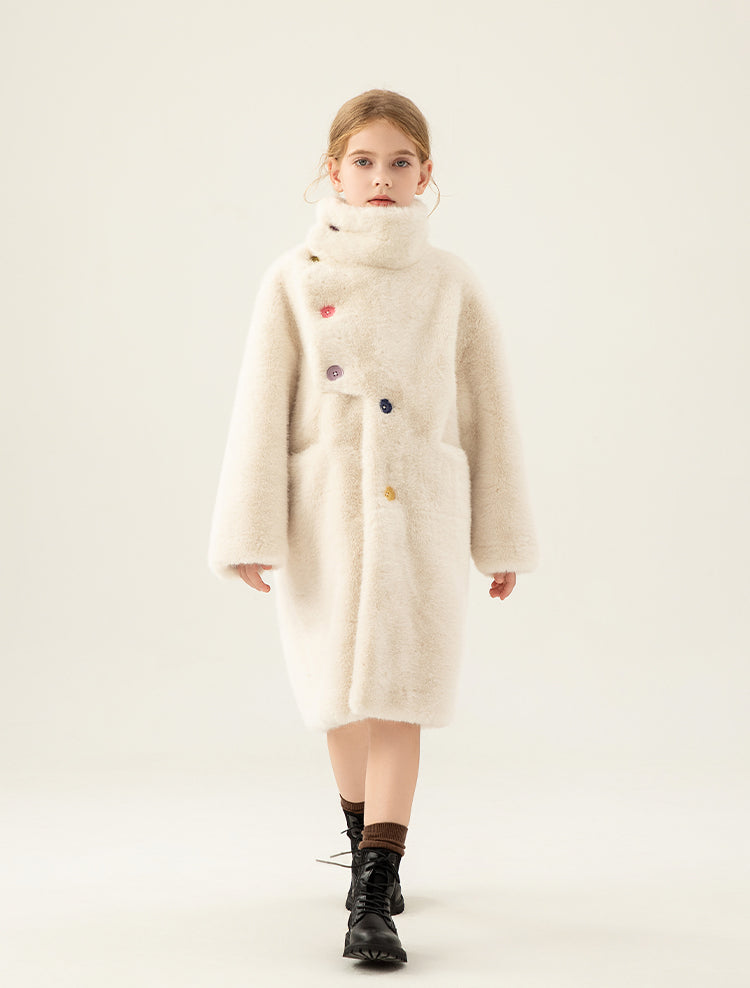 Autumn And Winter New Girl Artificial Mink Hair Little Girl