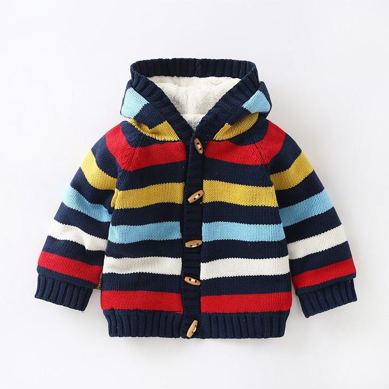 Fleece Thick Children's Cotton Sweater Jacket