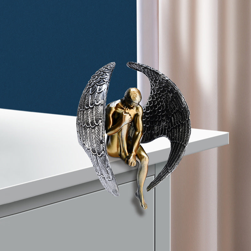 Home Simple Contemplative Angel Resin Ornaments