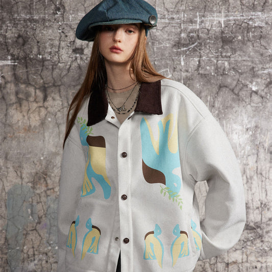 Stitching Contrast Color Jacket Women