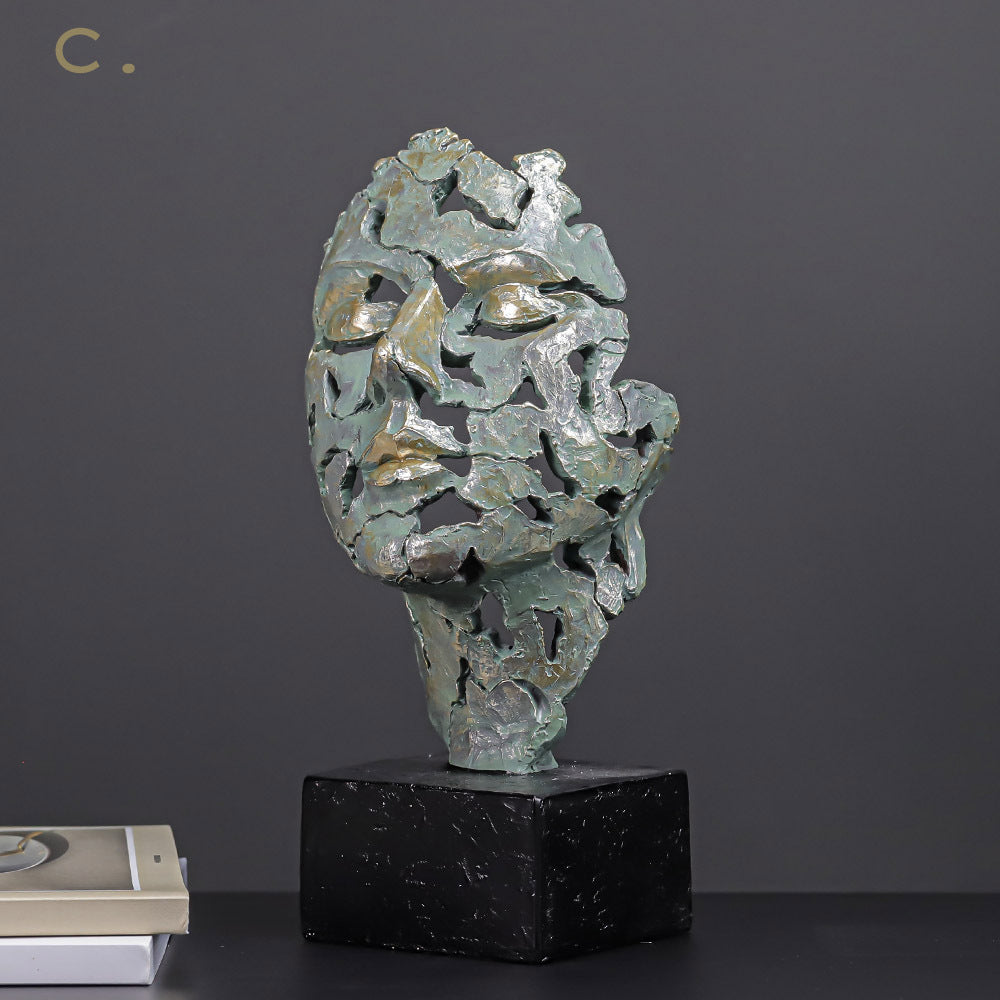 European Retro Abstract Contemplation Face Mask Ornament
