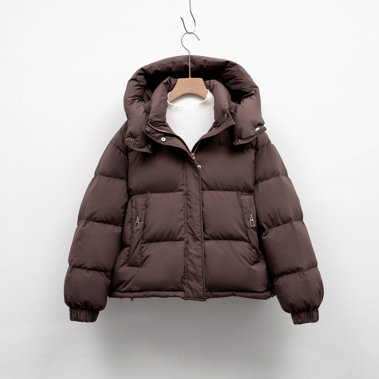 Women's Winter Korean-style Simple Hooded Warm Puffer Jacket