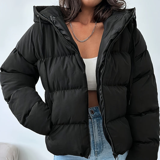 Women's Short Korean-style Loose Oversized Thick Warm Hooded Puffer Jacket