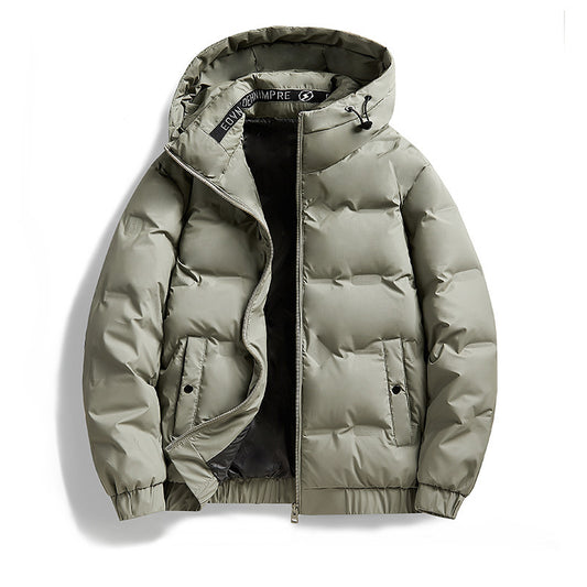 FrostFlex Men’s Hooded Down Jacket – Winter Casual Wear